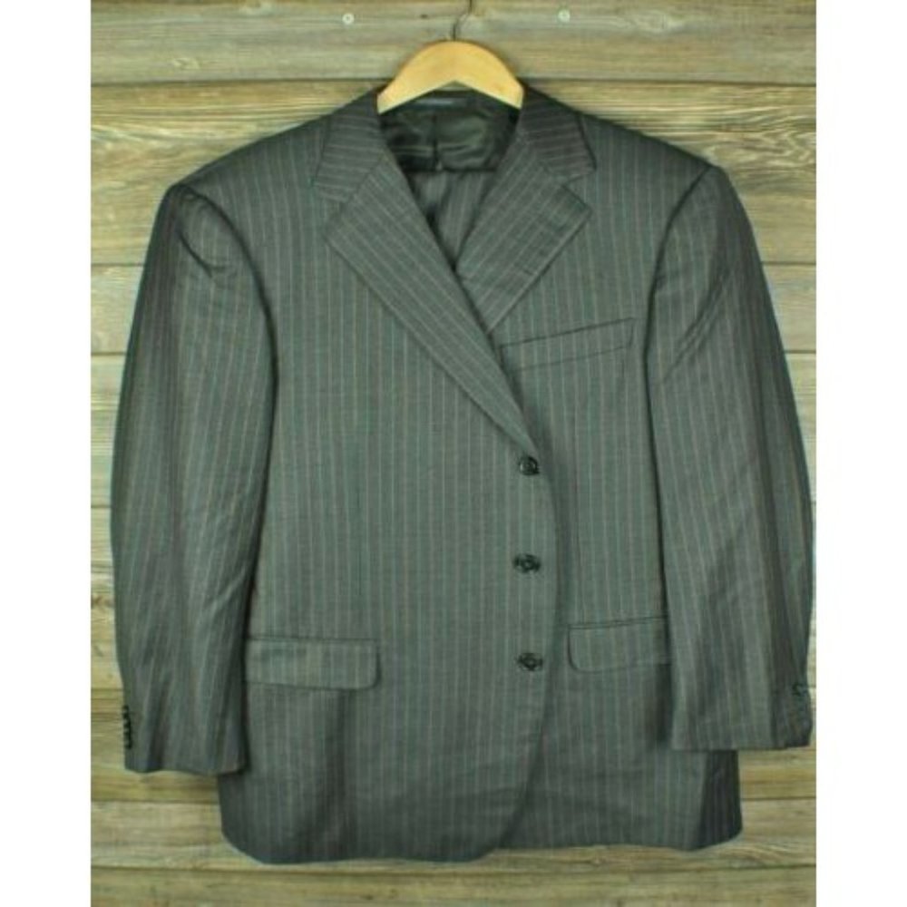 Ermenegildo ZEGNA Gray 3Btn Suit 46R 46 R